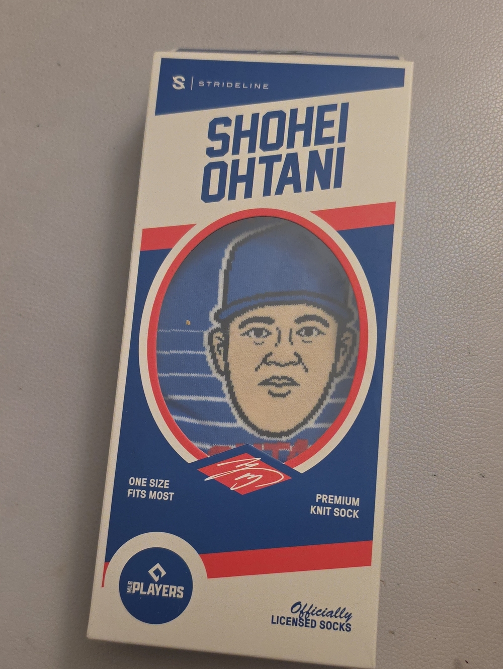Shohei Ohtani Strideline Blue Red Crew Socks - Officially Licensed